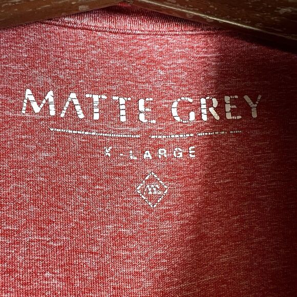 Matte Grey Mens Quarter Zip Pullover Sweatshirt Golf Outdoors Top Layer Size XL - Picture 7 of 10